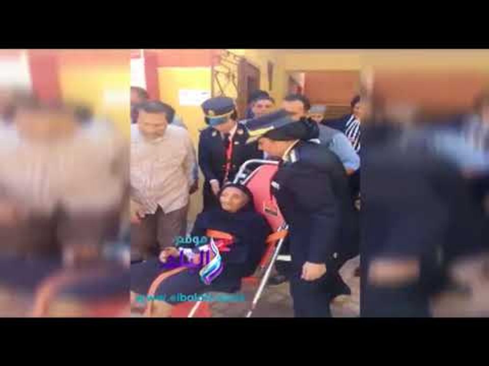 صدى البلد |  مسنة عمرها 101 عام تحرص على التصويت في انتخابات الرئاسة بالأزبيكة