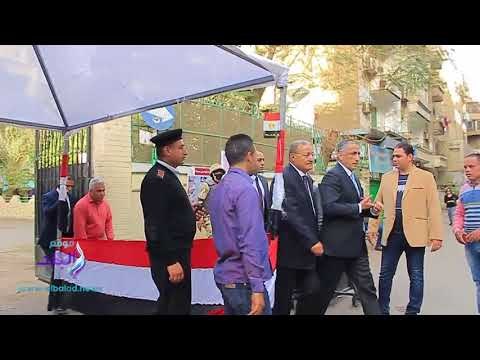 صدى البلد | محافظ البنك المركزى يدلى بصوته فى مدرسة القومية بالزمالك