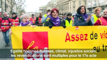 "Gilets jaunes": défilé aux revendications multiples à Paris