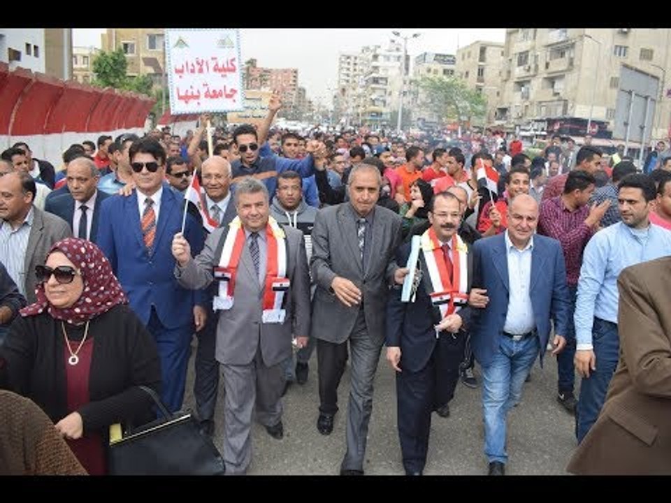 صدى البلد | القاضي في مسيره حاشده لطلاب جامعه ب...