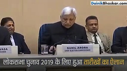 चुनाव आयोग ने की 2019 लोकसभा चुनाव के लिए कार्यक्रम की घोषणा