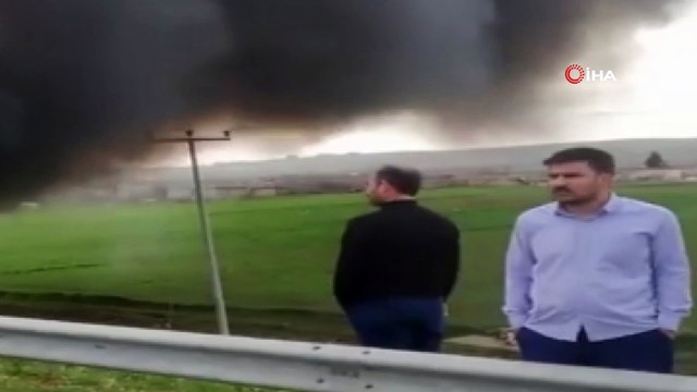 Tavuk yüklü tır alev alev yandı