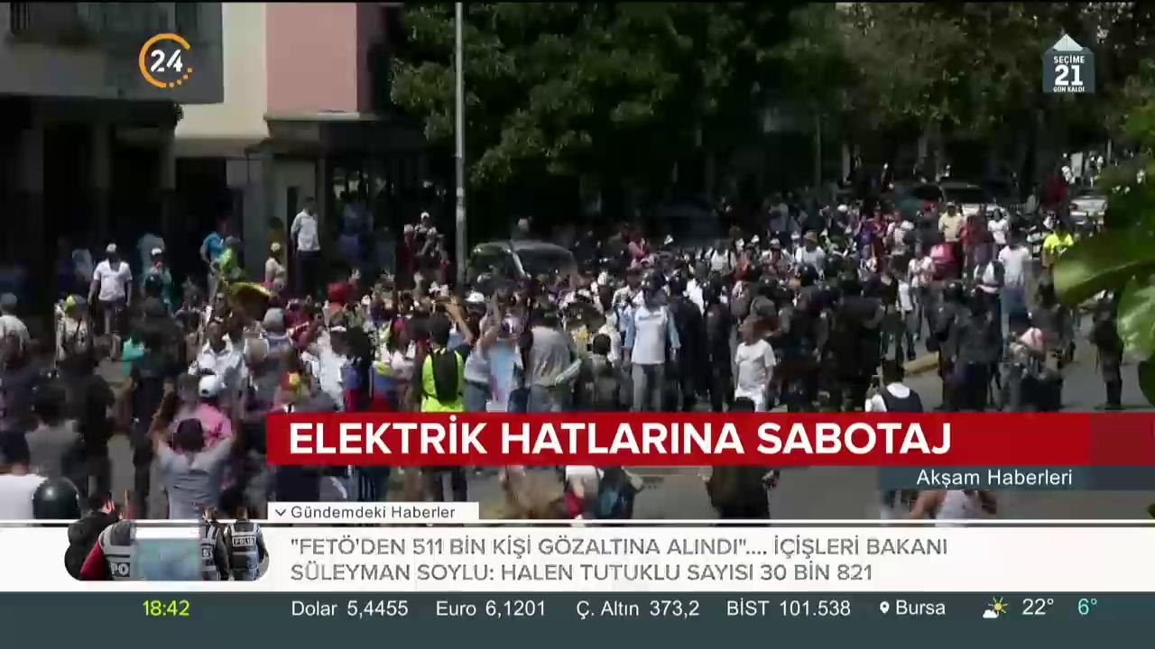 Venezuela'da elektrik hatlarına sabotaj