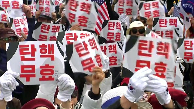 박근혜 석방 탄핵 2년 도심 곳곳서 집회 / YTN