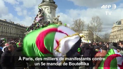 Algérie:à Paris, manifestation contre un 5e mandat de Bouteflika