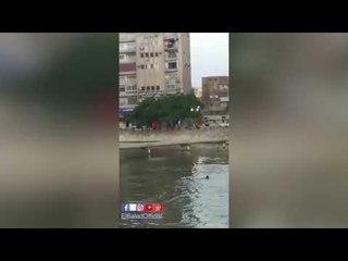 صدى البلد | لحظة غرق شاب في إحدى الترع