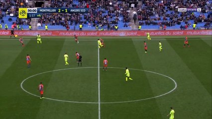 Résumé Montpellier 2-2 Angers but Stephane Bahoken 90'+2'