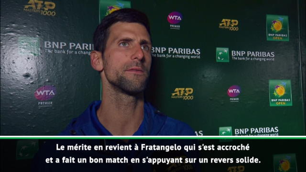 Indian Wells - Djokovic : ''J'ai trop voulu impressionner Sampras''