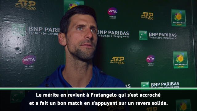 Indian Wells - Djokovic : ''J'ai trop voulu impressionner Sampras''