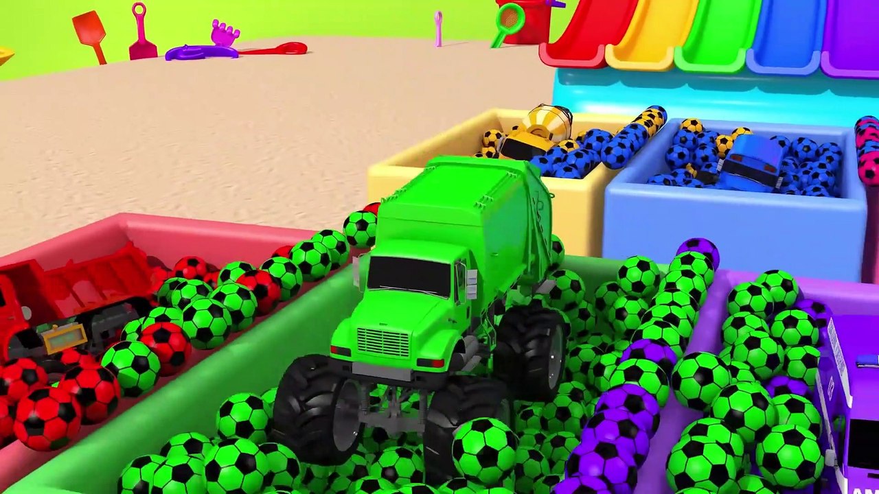 Learn_colors_with_monster_street_vehicle_vs_surprise_egg_magic_slide_pretend_play_for_kids__1080p