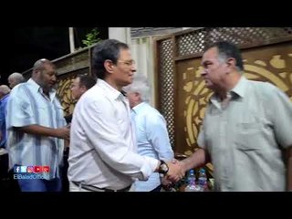 صدى البلد | مصطفى يونس و زيزو في عزاء عبد الرحيم محمد