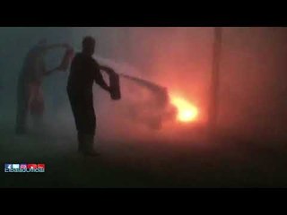 صدى البلد | لحظة انفجار كابل كهرباء في عين شمس