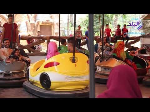 صدى البلد | زحام كبير على ملاهي حديقة حيوان الجيزة في ثاني أيام العيد