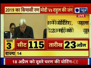 Lok Sabha Election 2019 Dates,Schedule;Voting for Lok Sabha polls;April 11 to May 19, result May 23