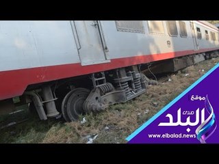 صدى البلد | أحد مصابى قطار البدرشين : السائق فرمل لثوان وبعد كده انقلبنا