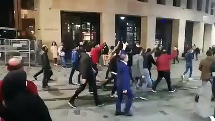 Erdoğan "Ezana sloganlarla, ıslıklarla terbiyesizlik ettiler" dedi; Ülkü Ocakları'nın çağrısıyla Taksim'de toplanan grup "Kanımız aksa da zafer İslam'ın" sloganıyla yürüdü