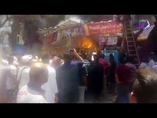 صدى البلد |حريق في المعرض الصيني للتسوق بمرسي مطروح