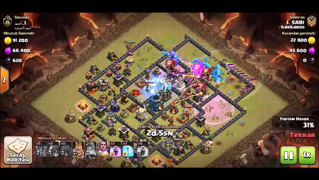 CLASH OF CLANS - ELECTRO DROGON ATTACK (ELEKTRO EJDER SALDIRISI)