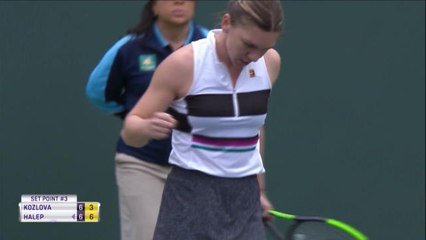 Halep battles past qualifier Kozlova in Indian Wells