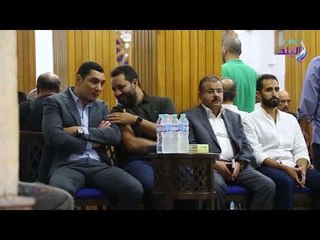 صدي البلد | حوار ودي بين أحمد مرتضي وعضو مجلس الأهلي فى عزاء حازم ياسين