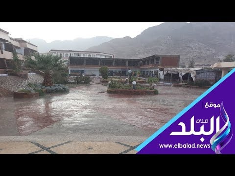 صدي البلد | أمطار غزيرة تسقط على جبال سانت كاترين