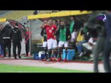 صدى البلد | لحظة احتفال أجيري بأهداف الفراعنه في مرمي منتخب تونس