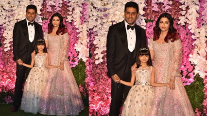 Aaradhya Bachchan dazzles with Aishwarya Rai Bachchan & Abhshek at Akash Shloka Reception| FilmiBeat