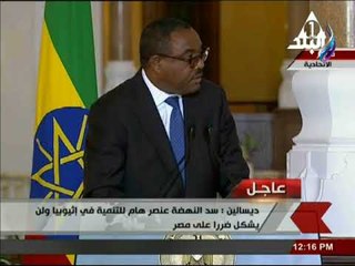 رئيس الوزراء الإثيوبي للسيسي: لن نعرض مصالح أشقائنا المصريين للخطر بأي حال من الأحول