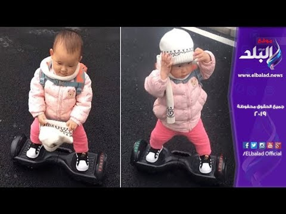 صدى البلد | طفلة رضيعة تمشي فى عمر 11 شهر