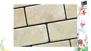 Durango Cream 2 X 4 Tumbled Travertine Brick Mosaic Tile  Lot of 50 sq ft