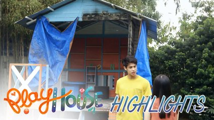 Shiela and Zeke look around Robin's burnt playhouse | Playhouse