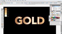 Illustrator Tutorial: How to create golden gradient text or object in illustrator