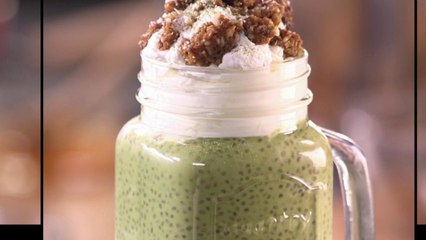 Gourmand - Pudding au macha et graines de chia