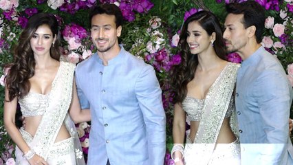 Tiger Shroff & Disha Patani attend Akash Ambani & Shloka's reception: Watch video |FilmiBeat