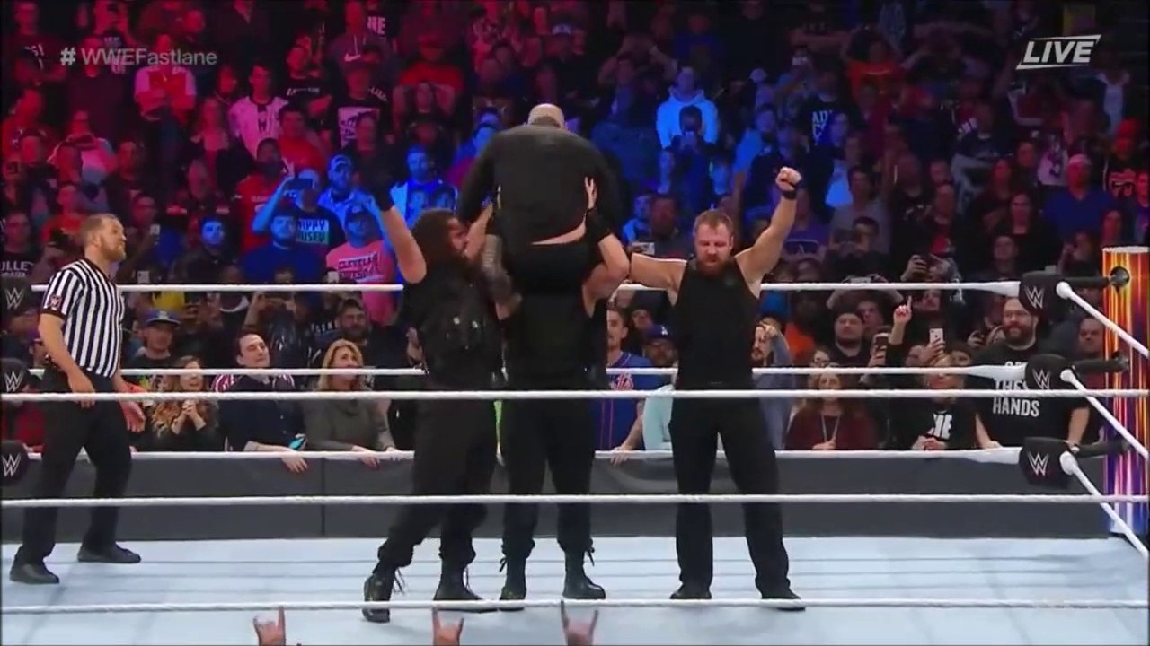 The Shield vs Baron Corbin Drew McIntyre & Bobby Lashley - WWE FASTLANE 2019