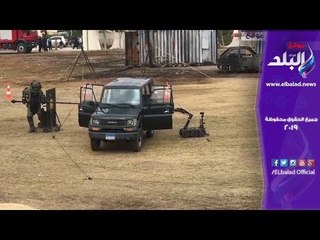 تجربة لإبطال روبوت مفعول عبوتين ناسفتين