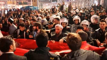"Ezana hakaret" protestosuna polis müdahalesi