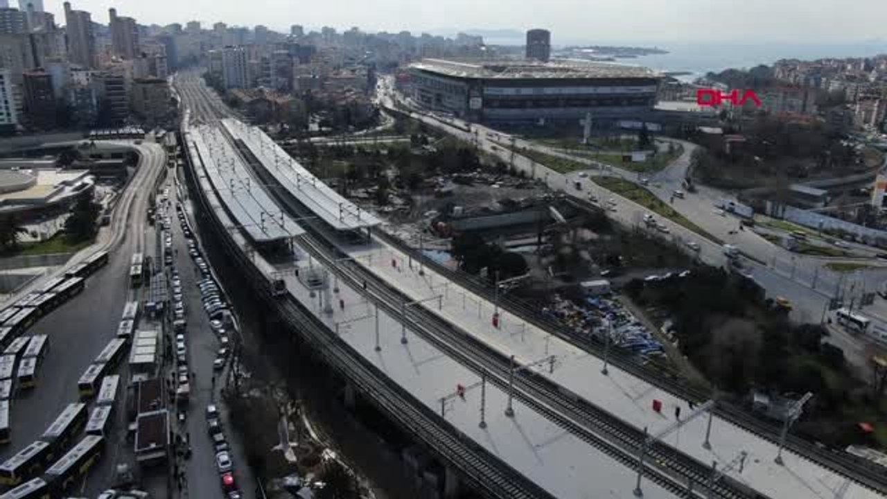 Gebze-Halkalı Marmaray Hattının 10 Gün Önce Havadan Çekilen Görüntüleri