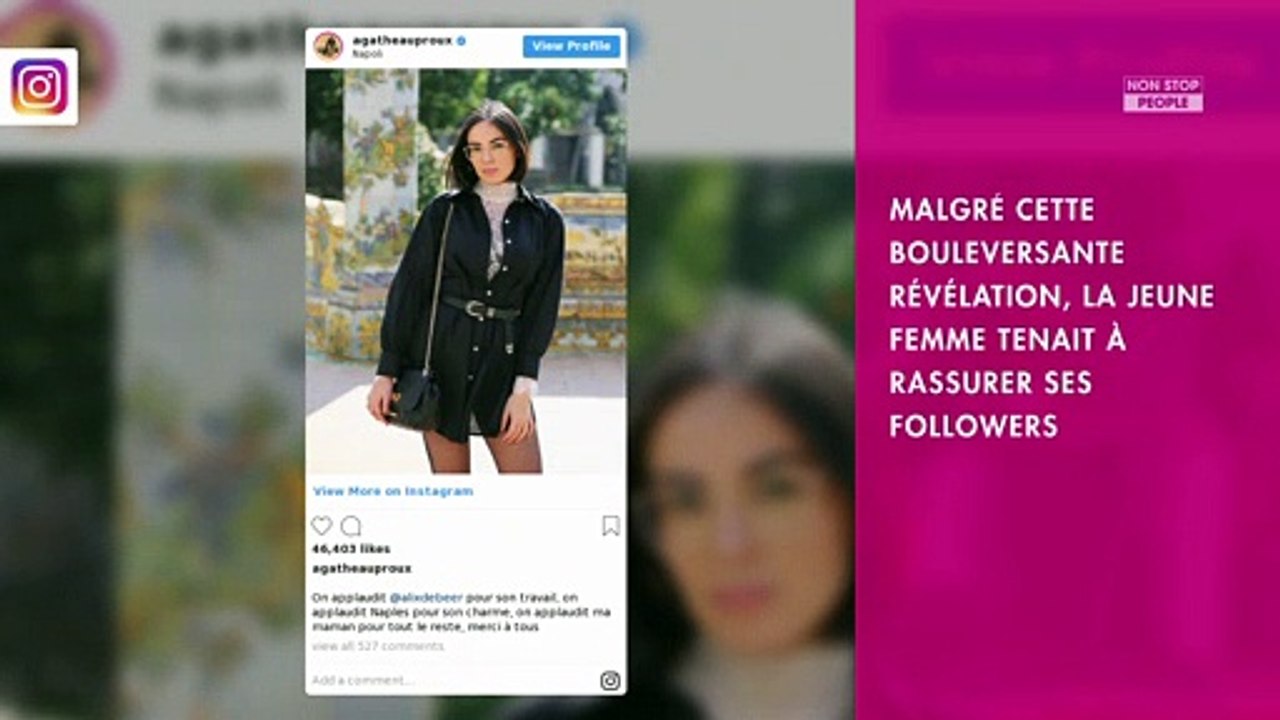 Agathe Auproux atteinte d’un cancer : son annonce inquiétante dévoilée