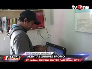Erupsi Gunung Bromo, Keluar Materi Abu dari Kawah Aktif