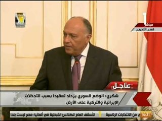 وزير الخارجية سامح شكري :سوف نستمر في دعم الشعب السوري لوضع المستقبل الذي يحقق طموحاته