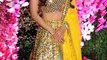Malaika Arora Khan Looks Hot In Golden Lehenga At Akash Ambani And Shloka Mehta Wedding Party