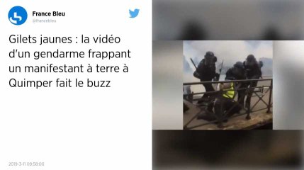 Quimper. Une vidéo montrant un Gilet jaune matraqué à terre devient virale.