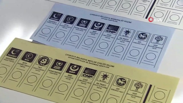 31 Mart Yerel Seçimlerinde Kullanılacak Oy Pusulaları Belli Oldu