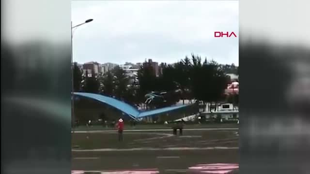 Dha Dış - Ekvador'da Polis Helikopterinin Düşme Anı Amatör Kamerada