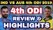 India vs Australia live cricket 2019 4th ODI Match Full Highlights