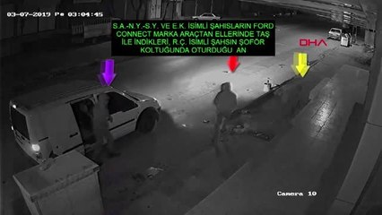 Gaziantep Yanlarında Getirdikleri Taşlarla İş Yerinin Camını Kıran Hırsızlar Yakalandı