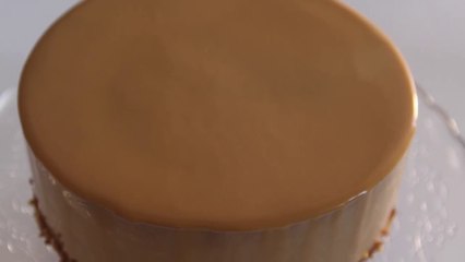 Entremet mousse choco banane au caramel