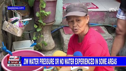 Low water pressure or no water experienced in some areas