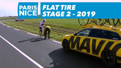 Flat Tire - Étape 2 / Stage 2 - Paris-Nice 2019